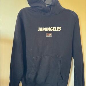 Japangeles Little Tokyo Los Angeles Black Pullover Hoodie Mens Small Streetwear